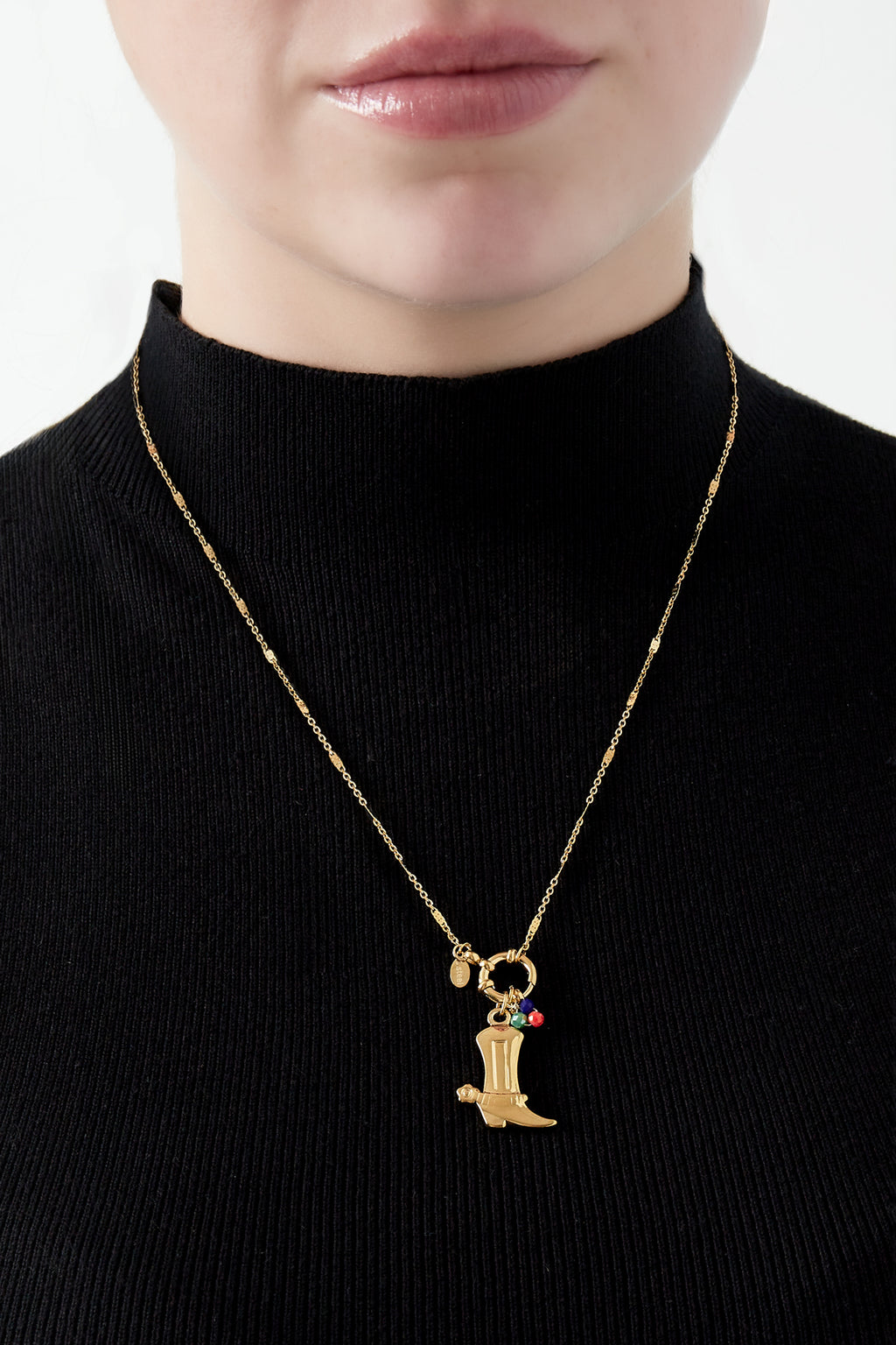 charm necklace cowboy boots