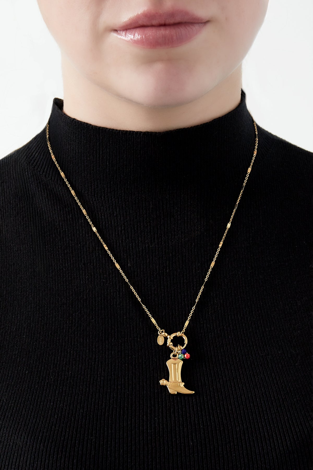 charm necklace cowboy boots