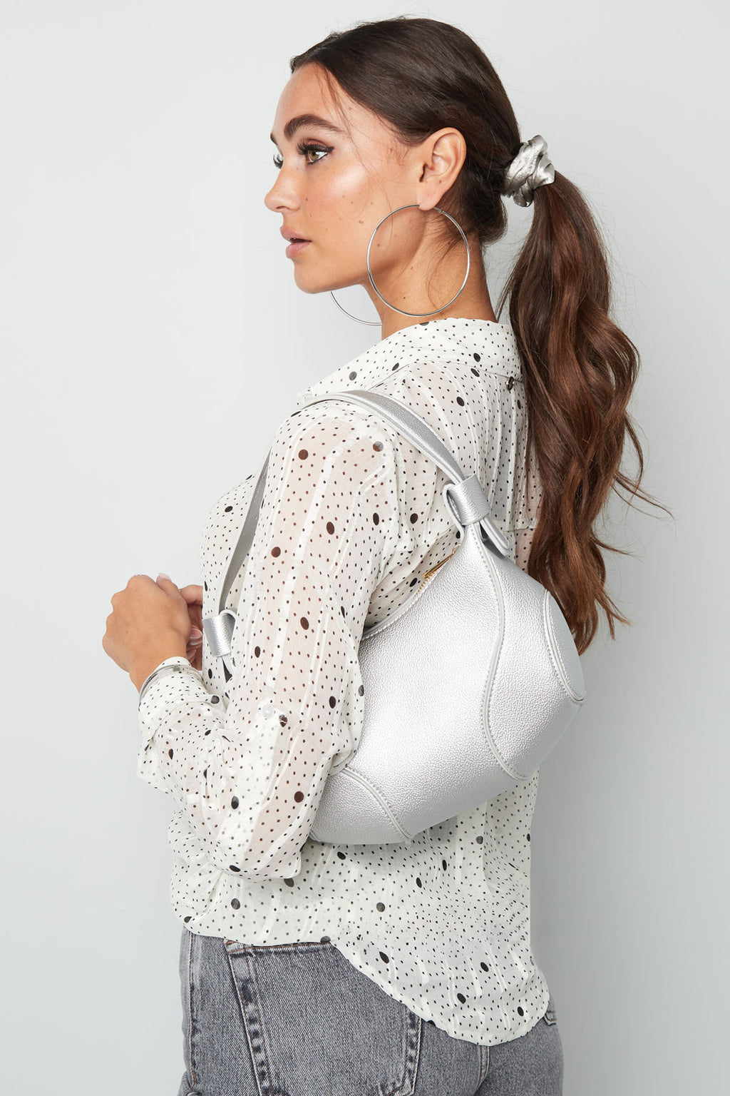 Shoulder bag glam - Silver Color color