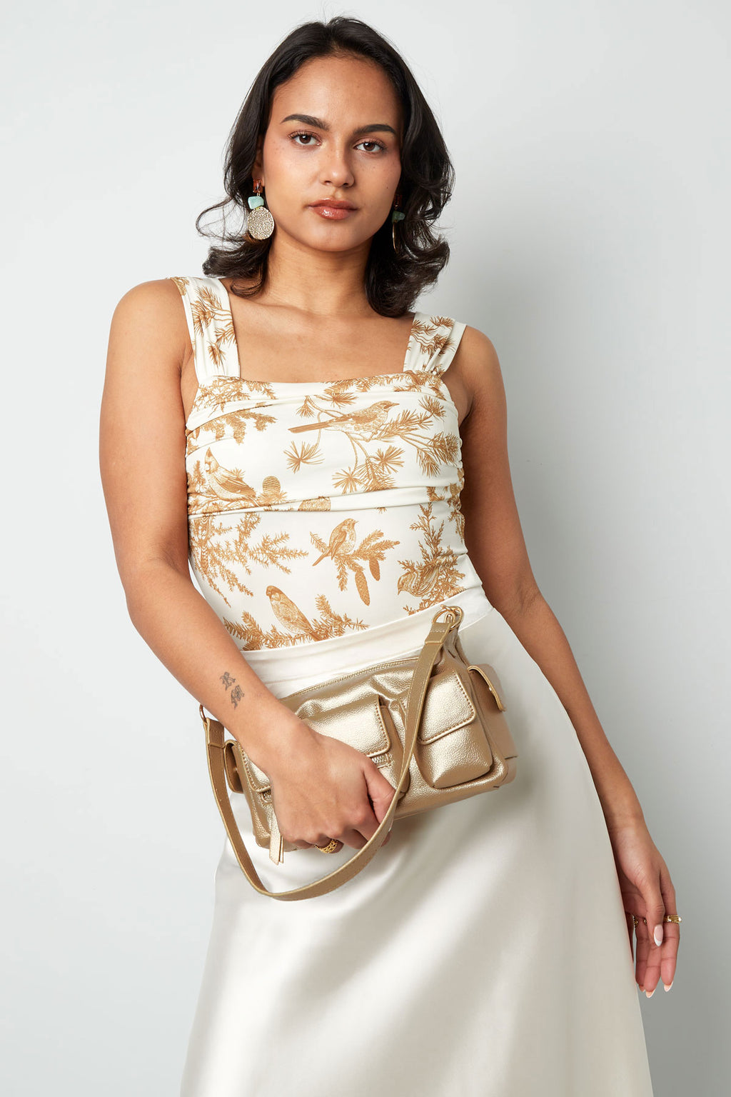 Statement bag with compartments - dark gray 