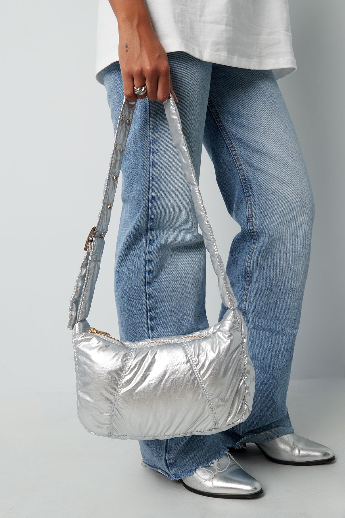 Metallic Muse bag - Silver Color color