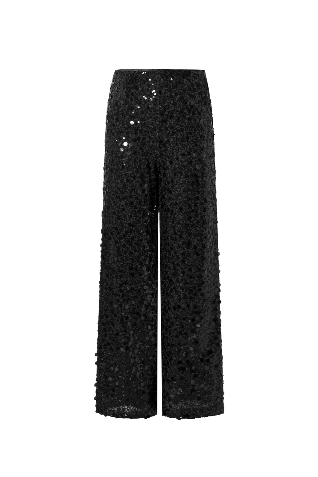 Polyester fiber (polyester) Straight pants Sequins Elegant All Fit  Clothes