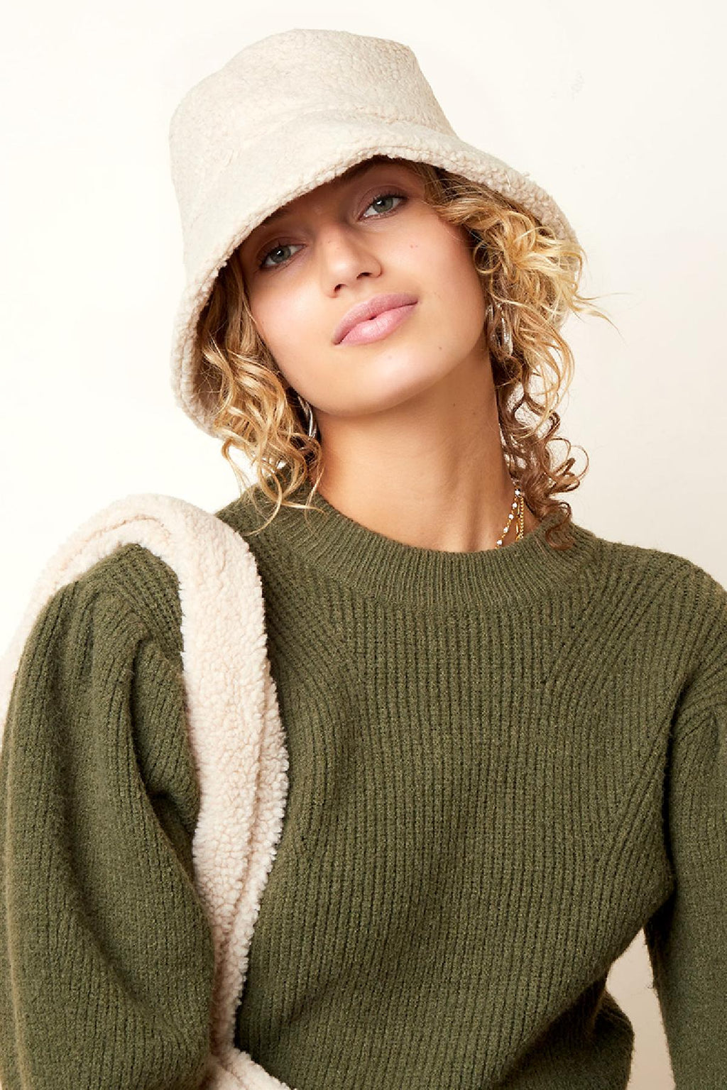 Bucket hat teddy Camel Polyester One size