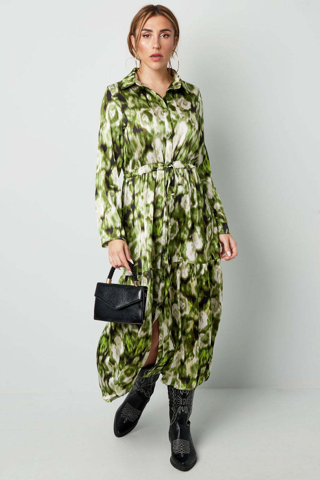 Maxi dress floral print green