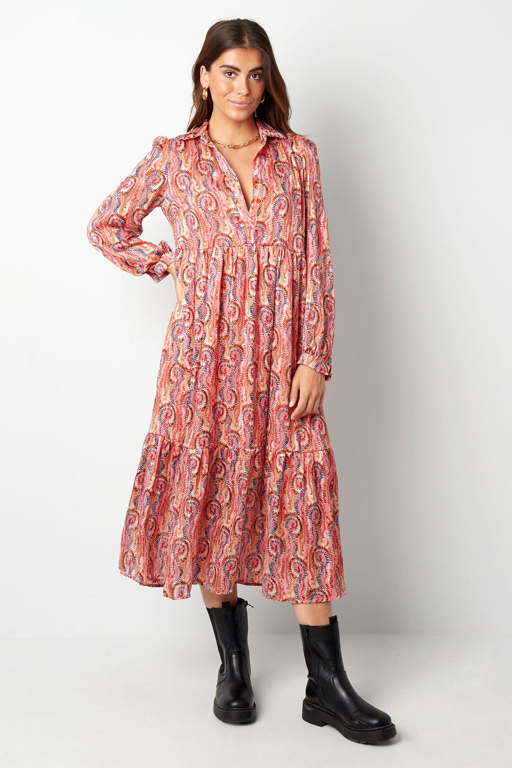 Dress paisley print pink multi