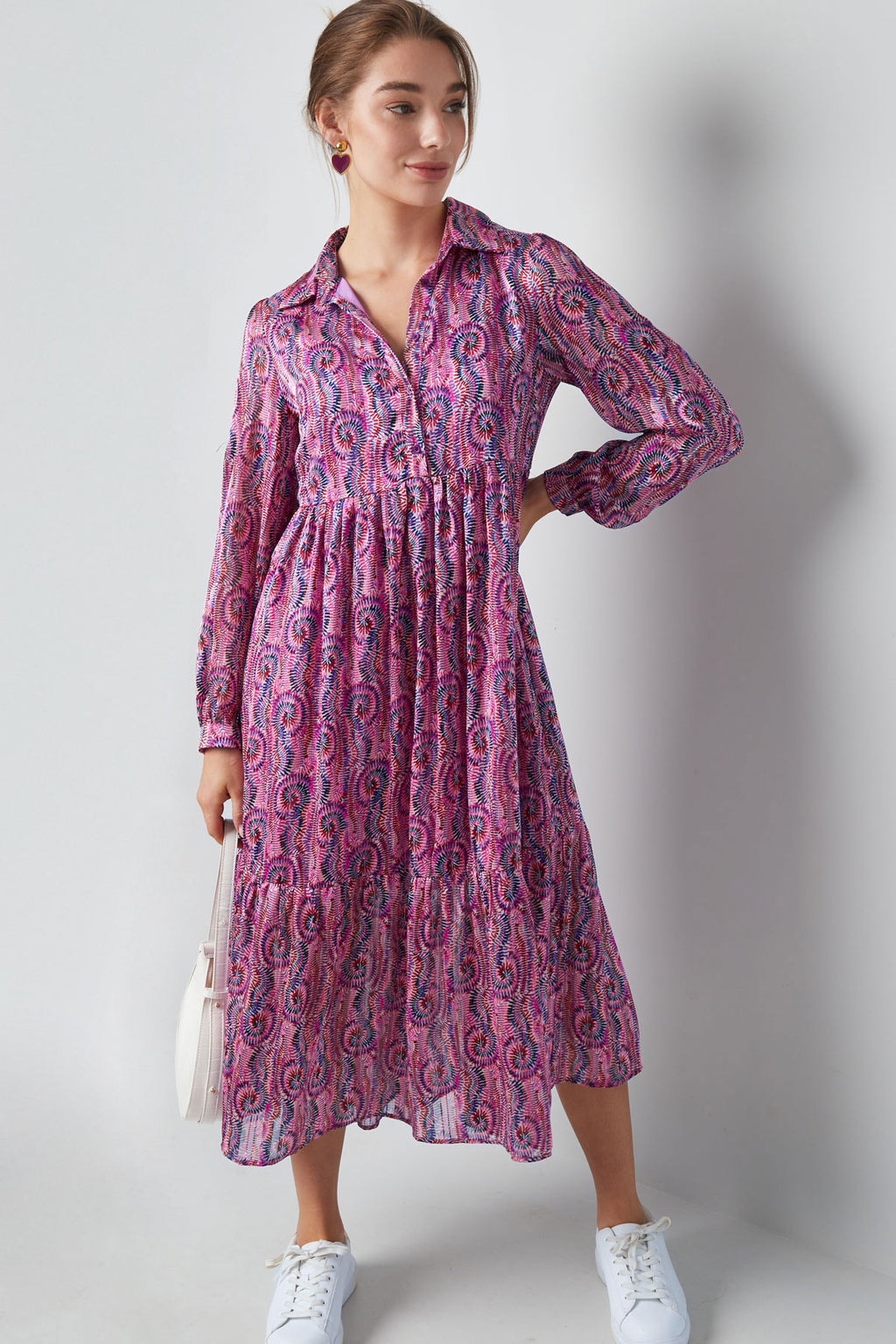 Dress paisley print pink multi