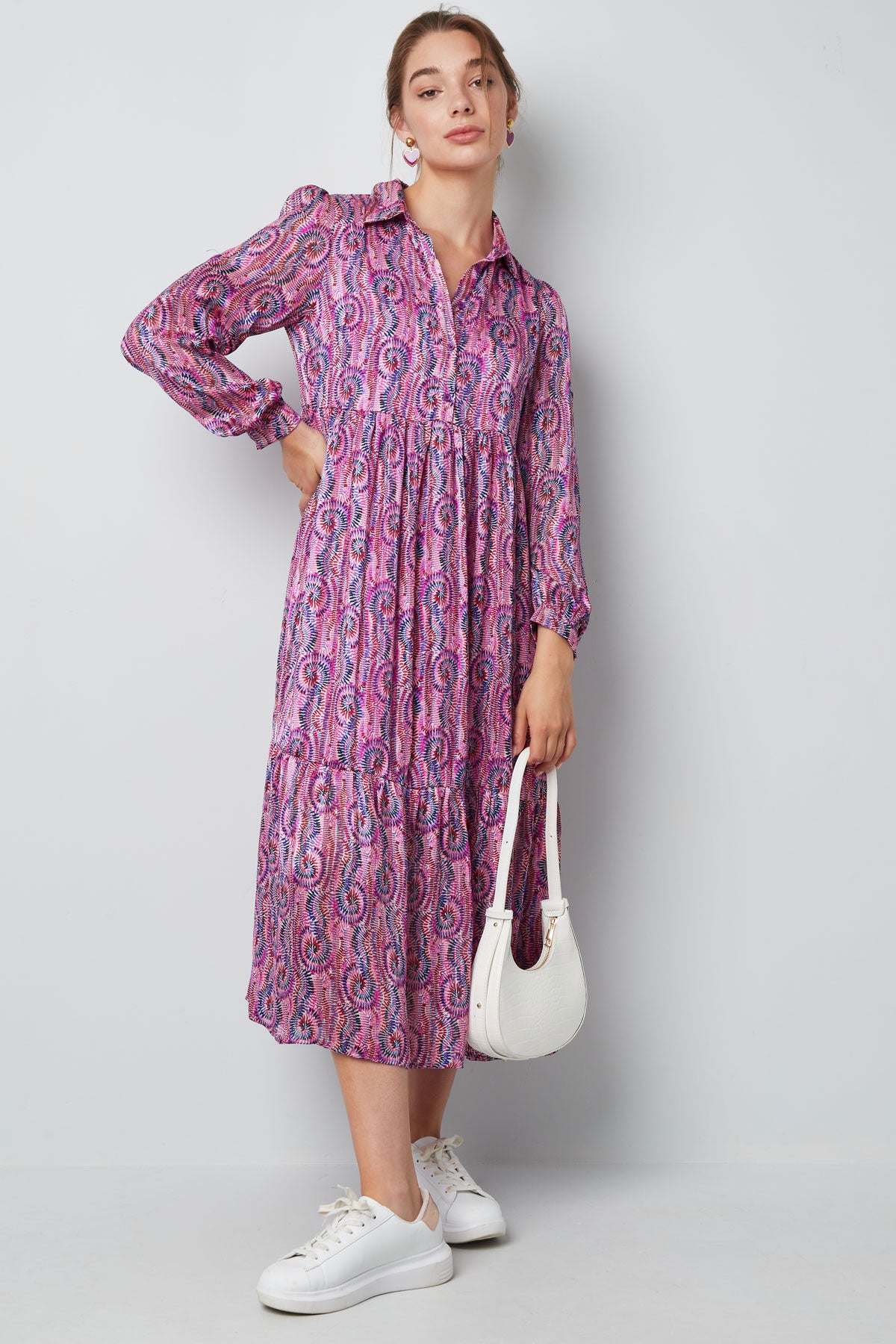 Dress paisley print pink multi