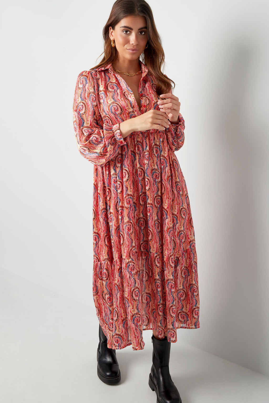Dress paisley print pink multi