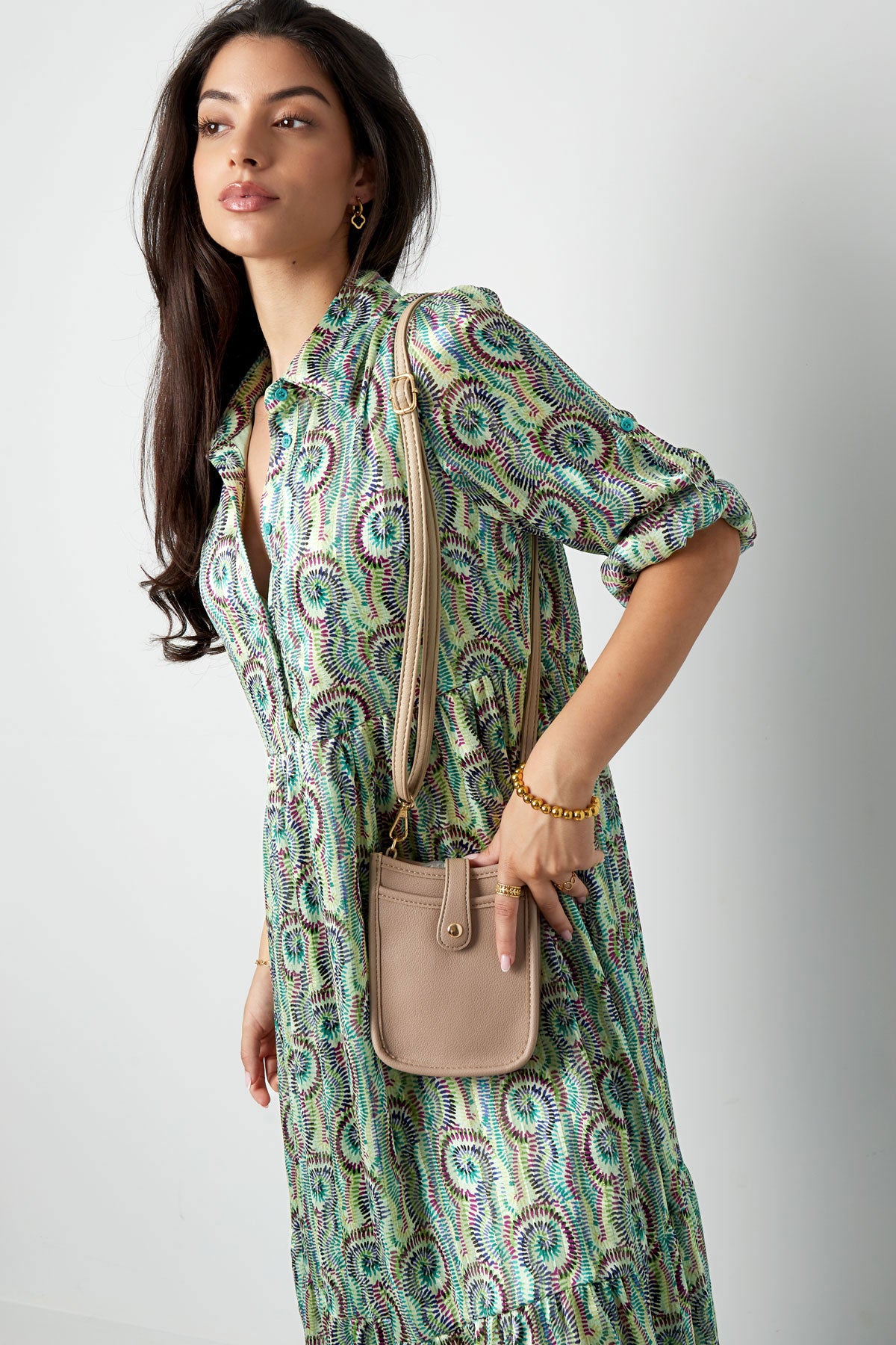 Dress paisley print pink multi