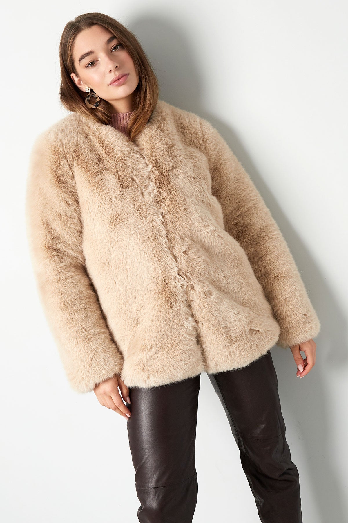 Faux fur coat