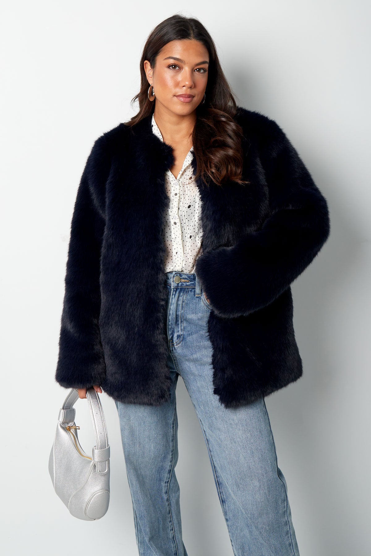 Faux fur coat