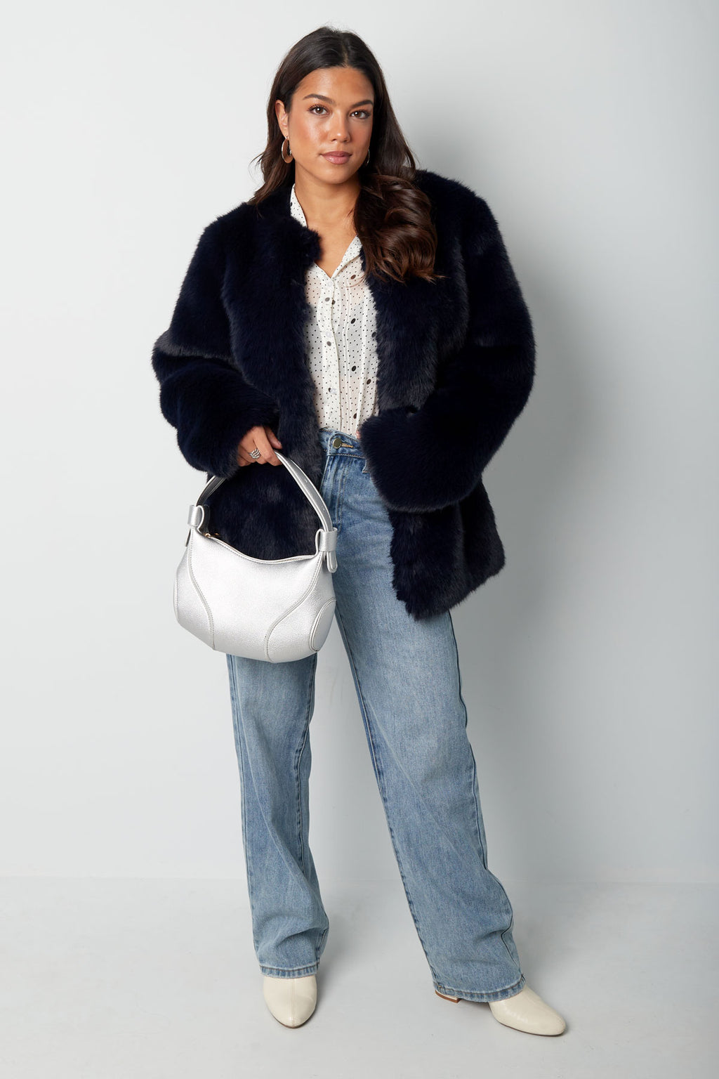 Faux fur coat