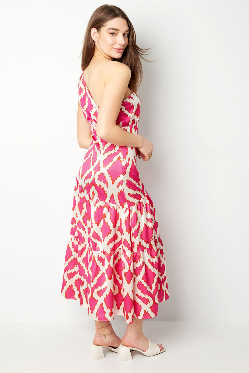 One-shoulder dress tropical bliss