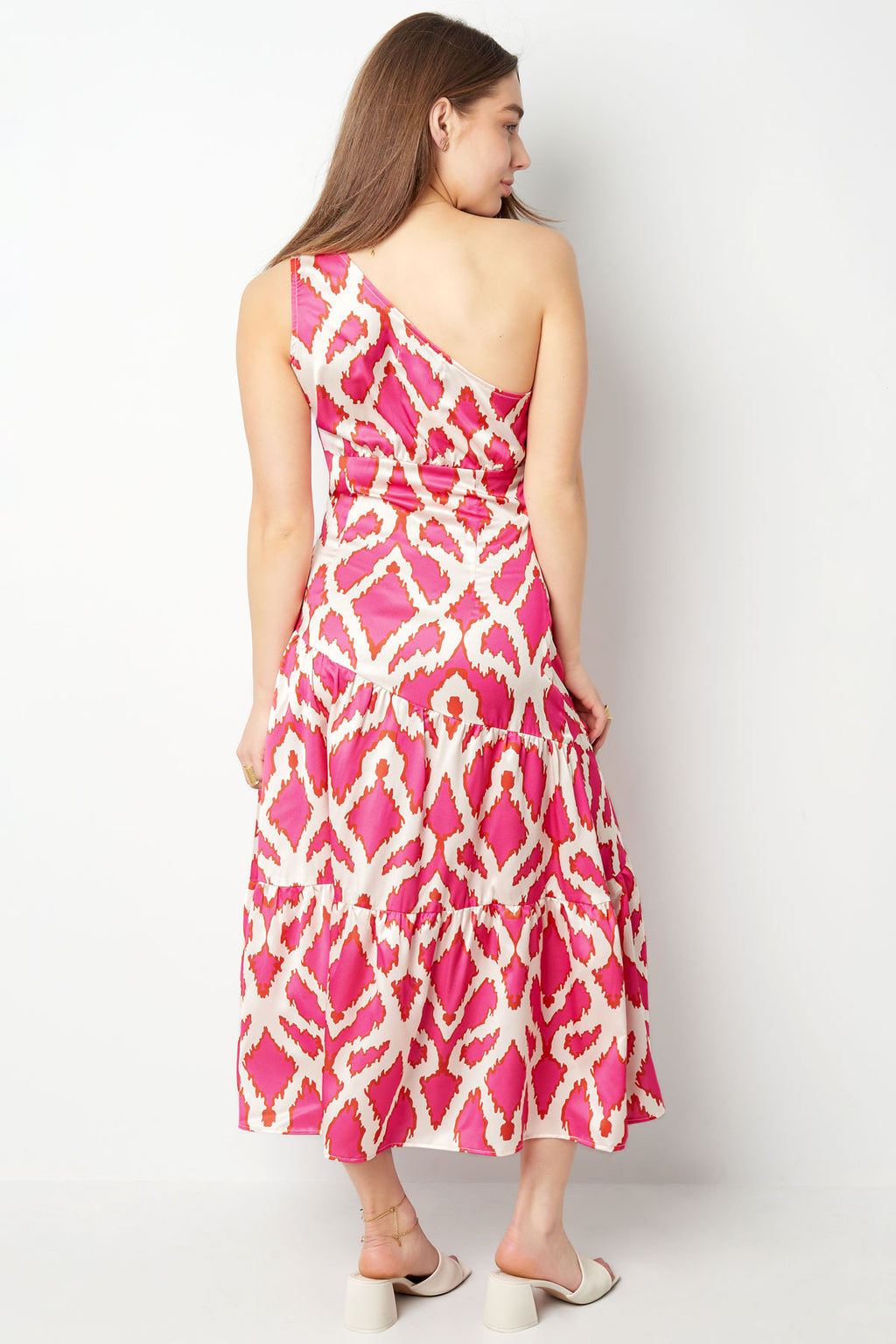 One-shoulder dress tropical bliss