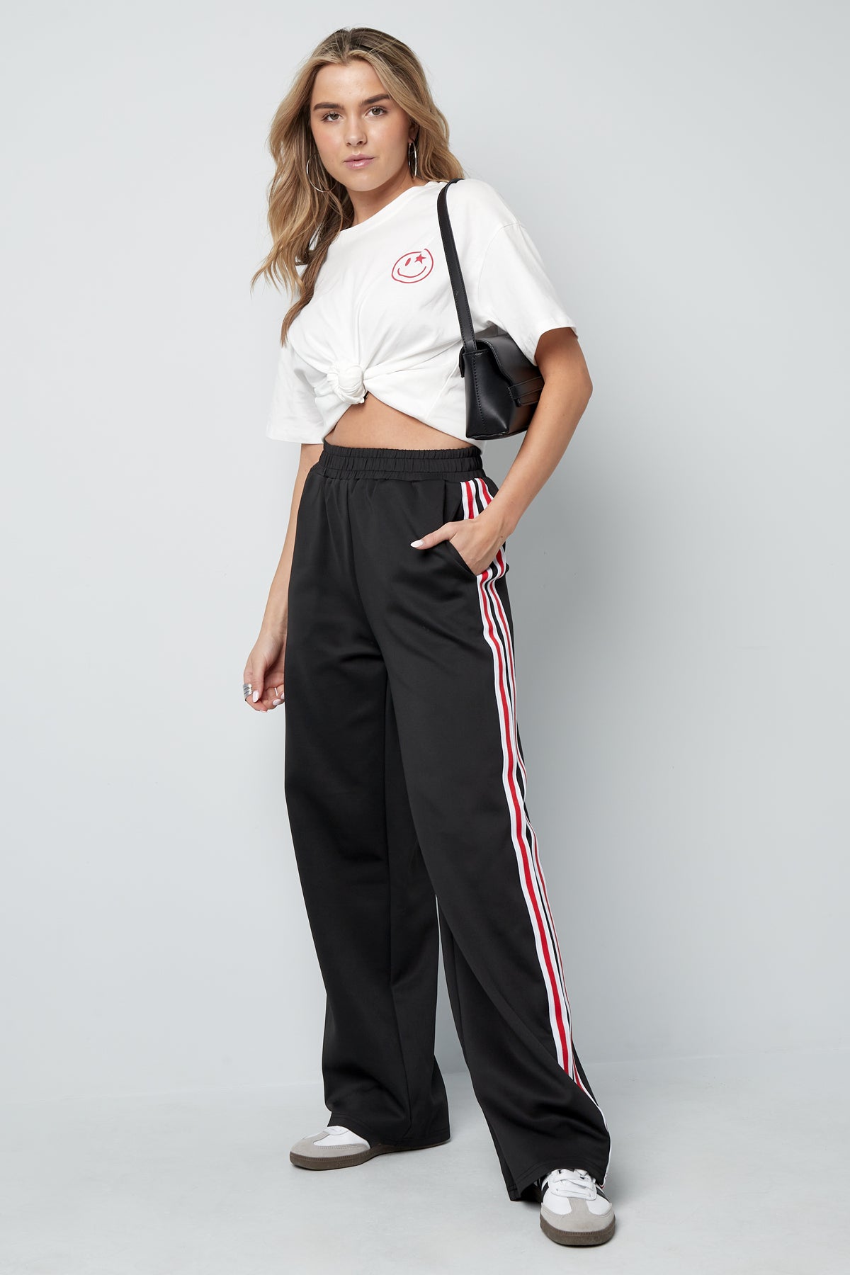 Striped must have pants - red S