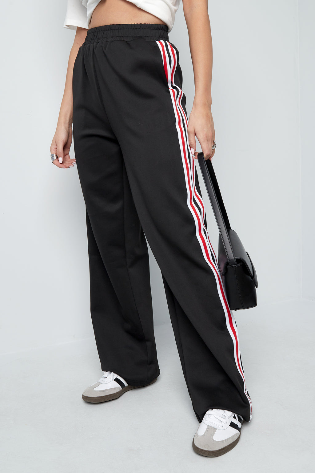 Striped must have pants - red S
