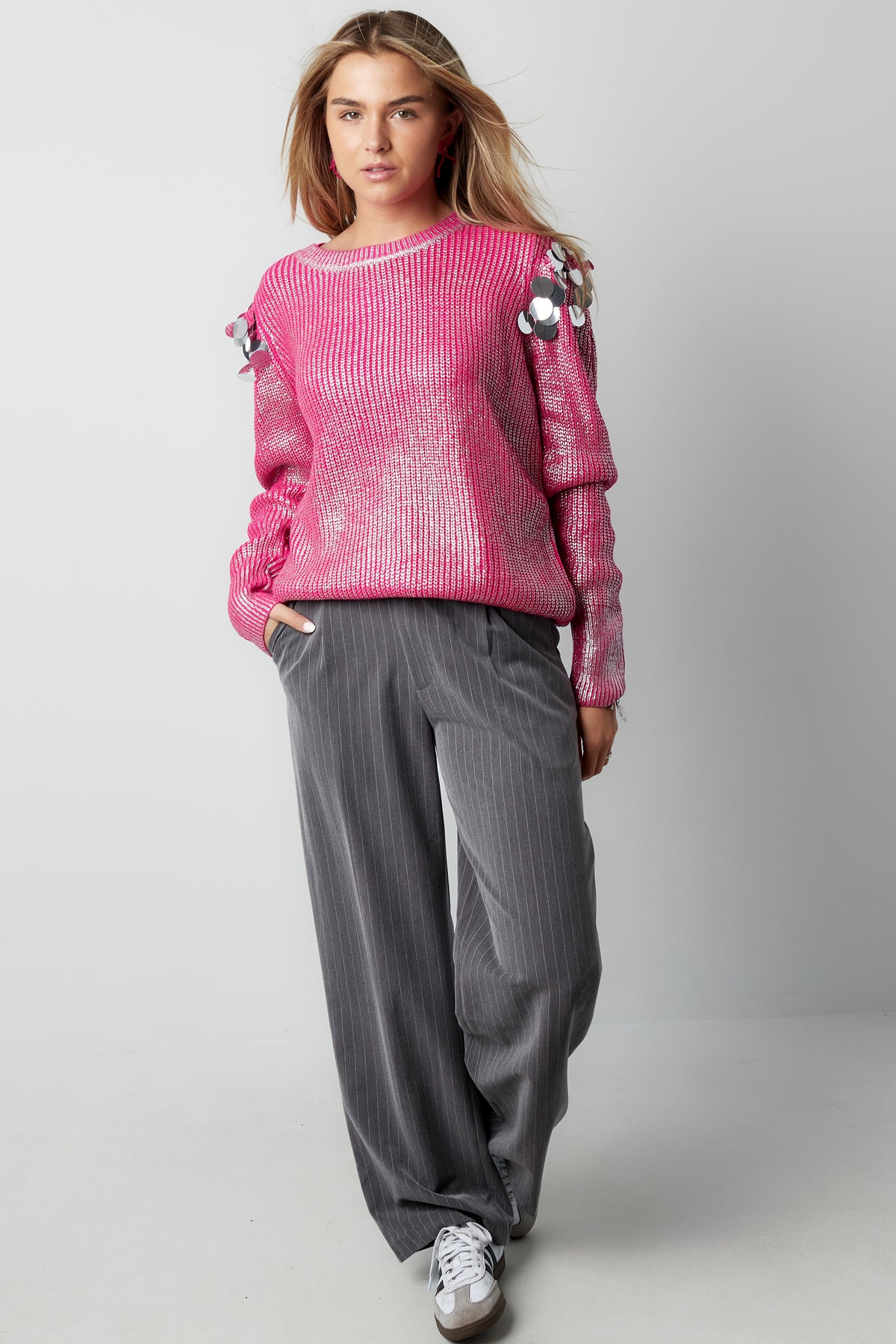 sequin sparkle sweater - black & 