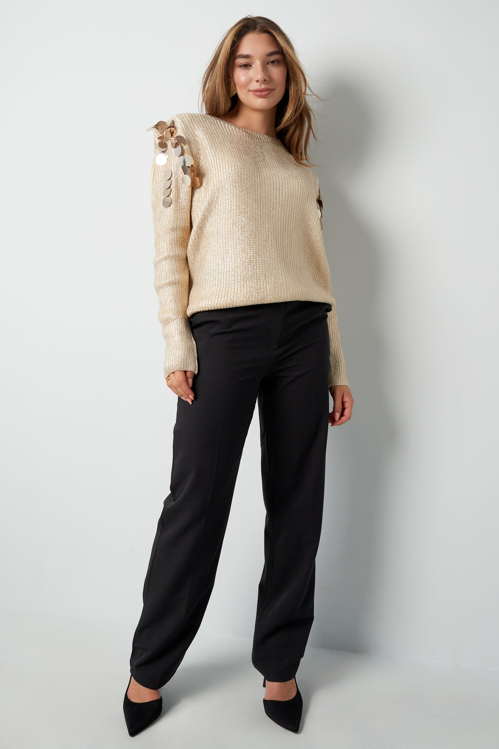 sequin sparkle sweater - black & 