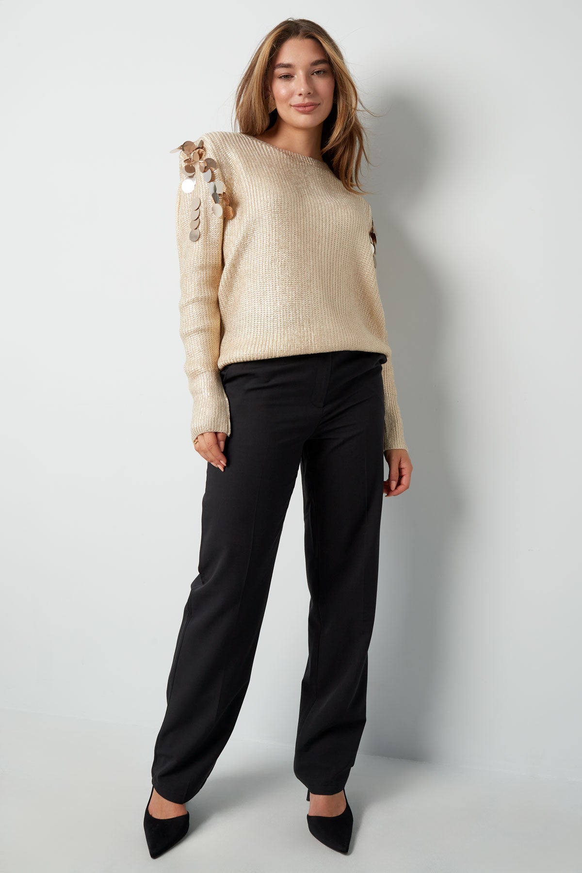 sequin sparkle sweater - black & 