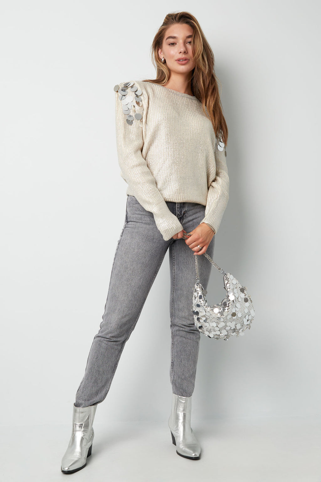 sequin sparkle sweater - black & 