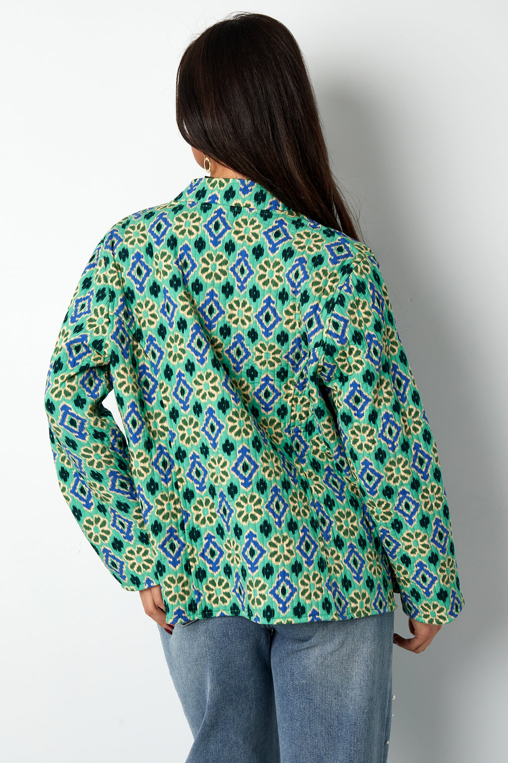 Jacket green print