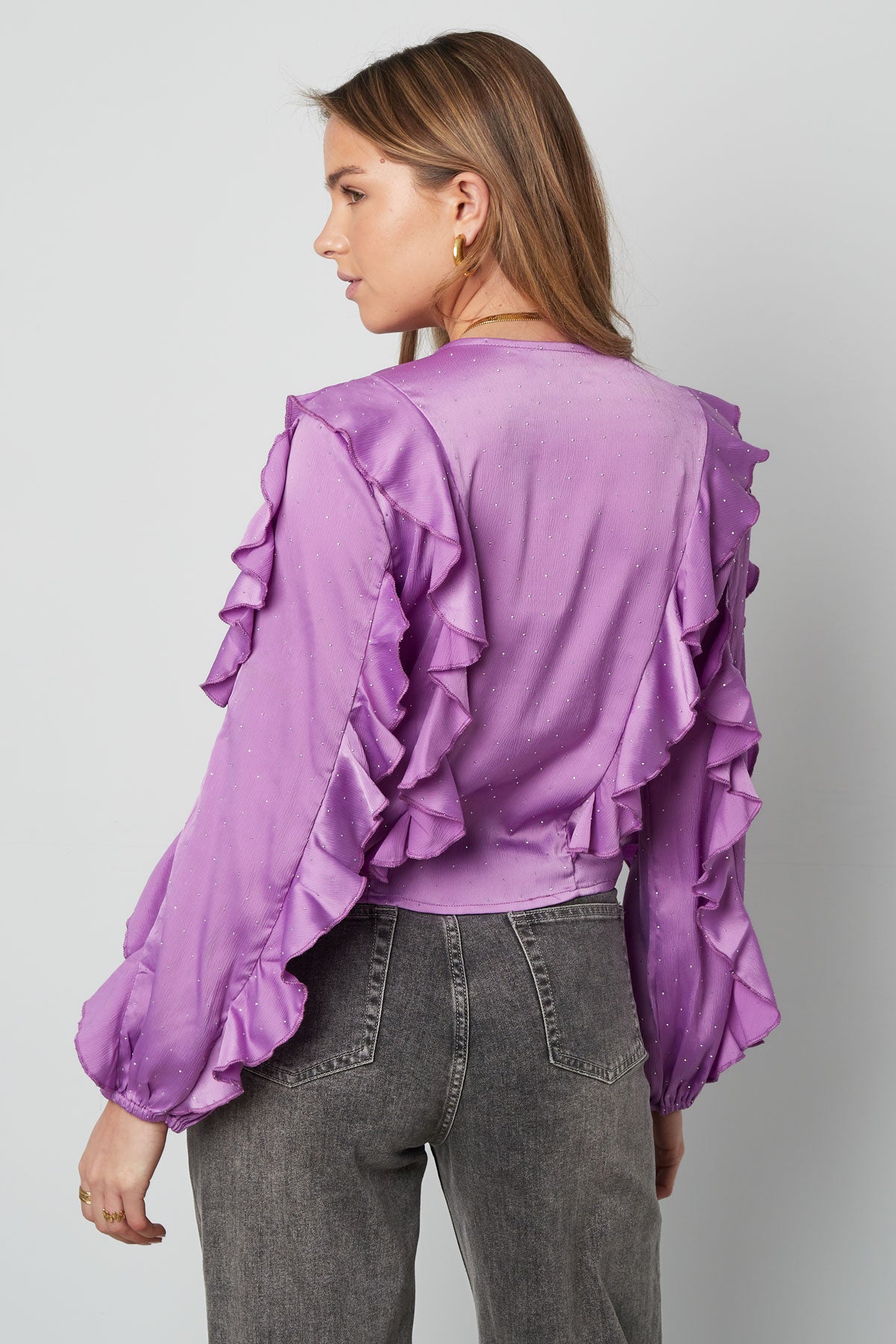 Blouse with ruffles