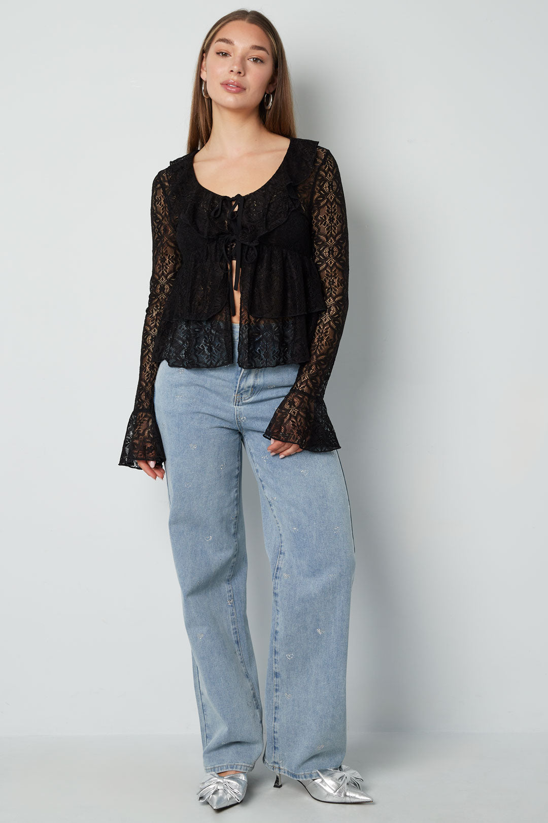 Lace Ruffle Top