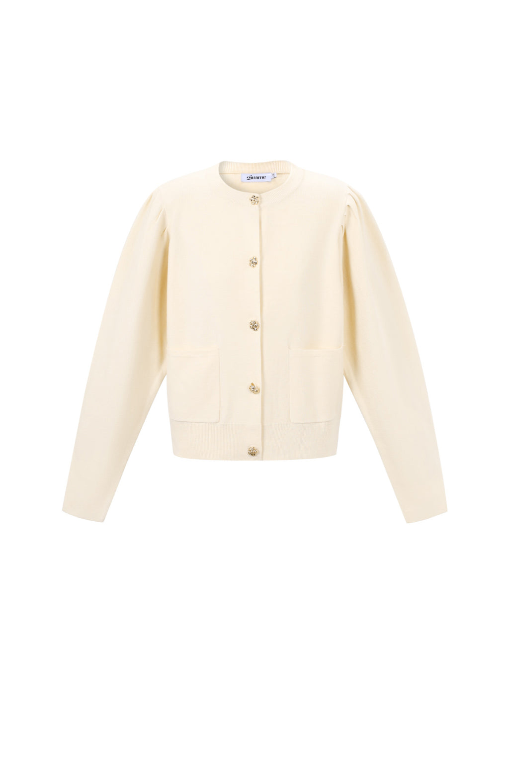 Cardigan with floral buttons