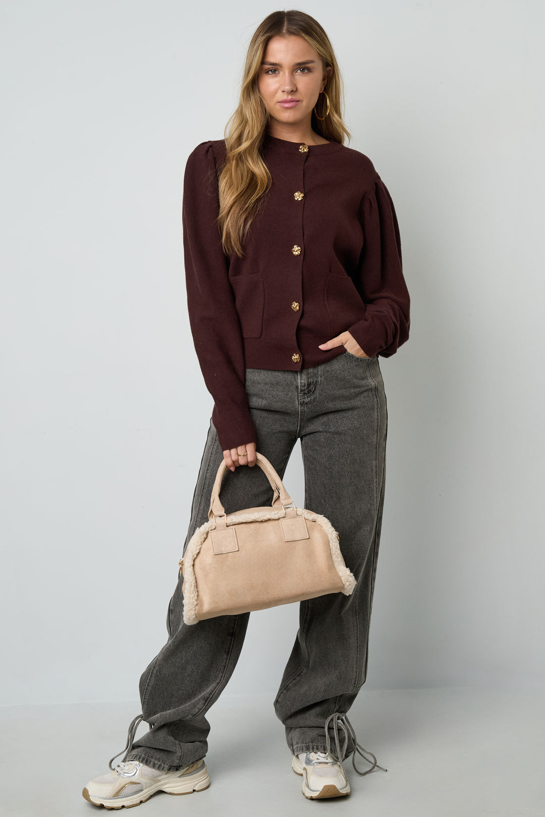 Shoulder bag with teddy details