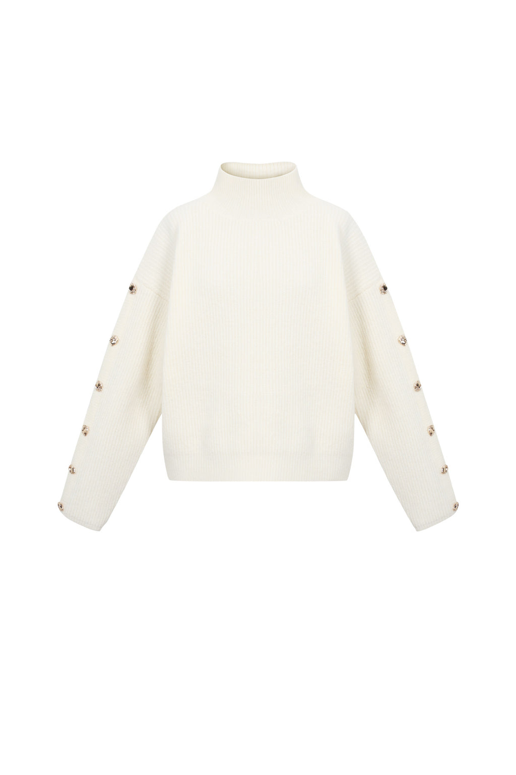 Sweater with buttons on the sleeves