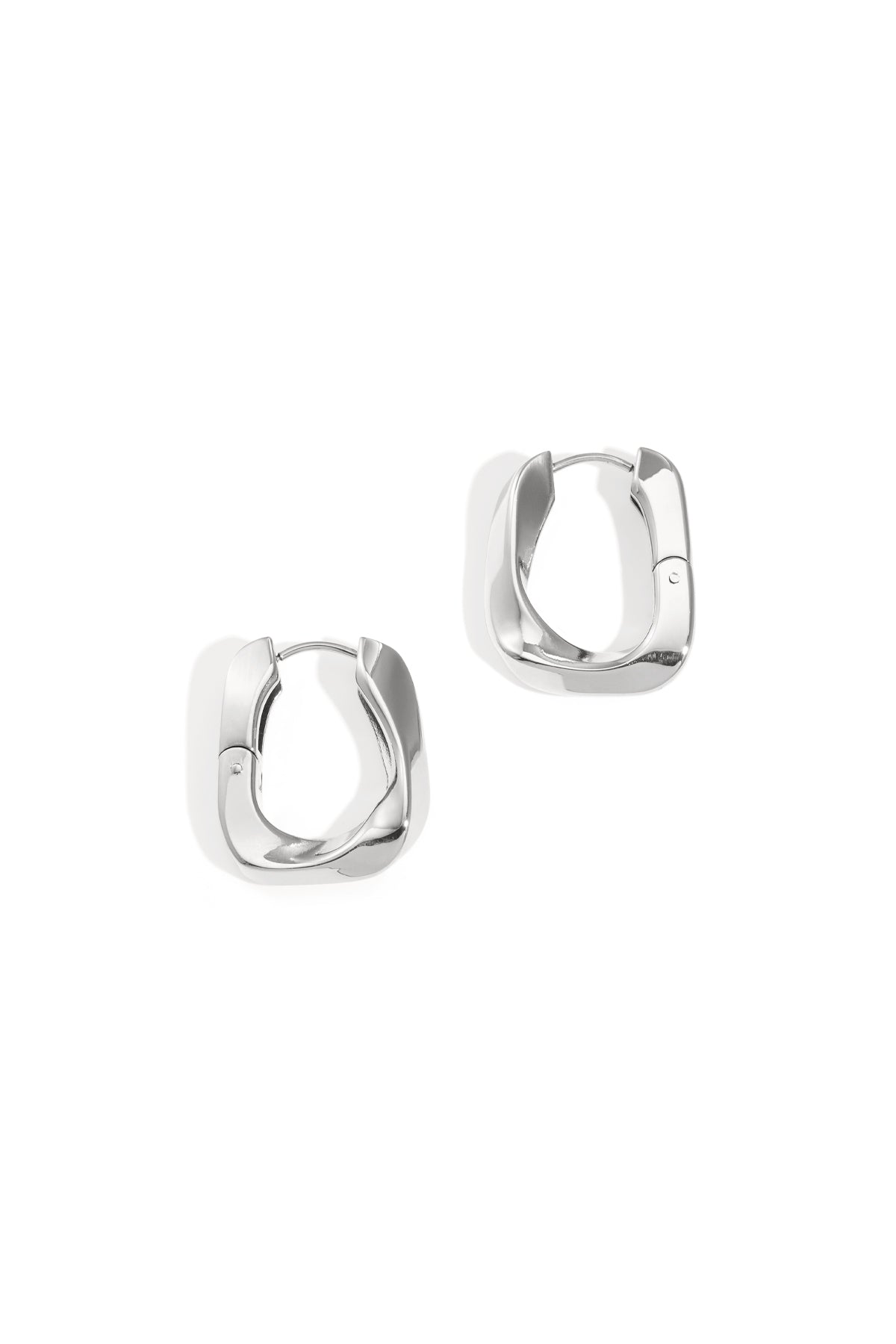 Stainless Steel Hoop Earrings rectangle Casual Daily Simple Series Women's jewelry