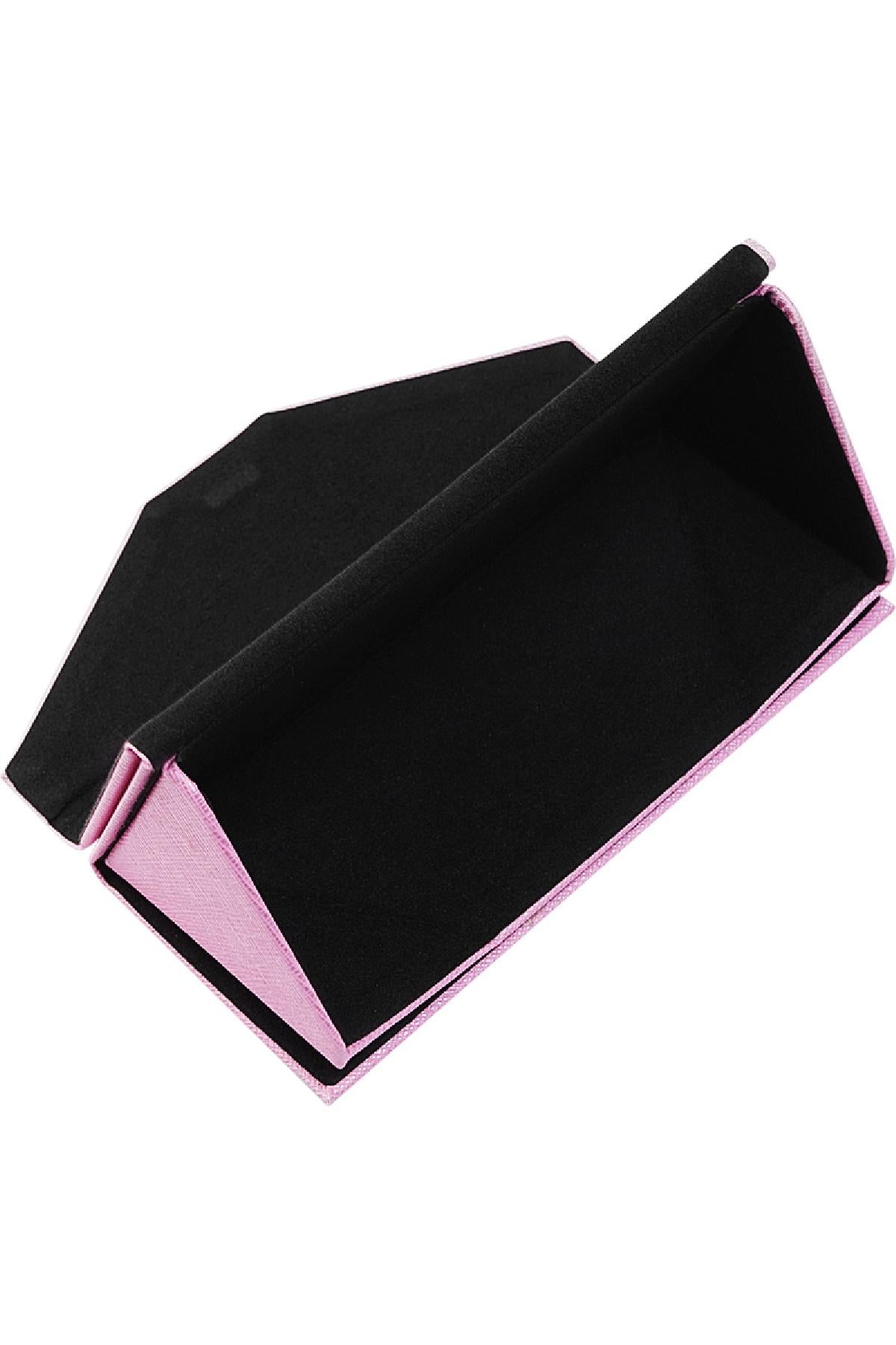 Foldable Triangular Sunglasses Case PU Leather