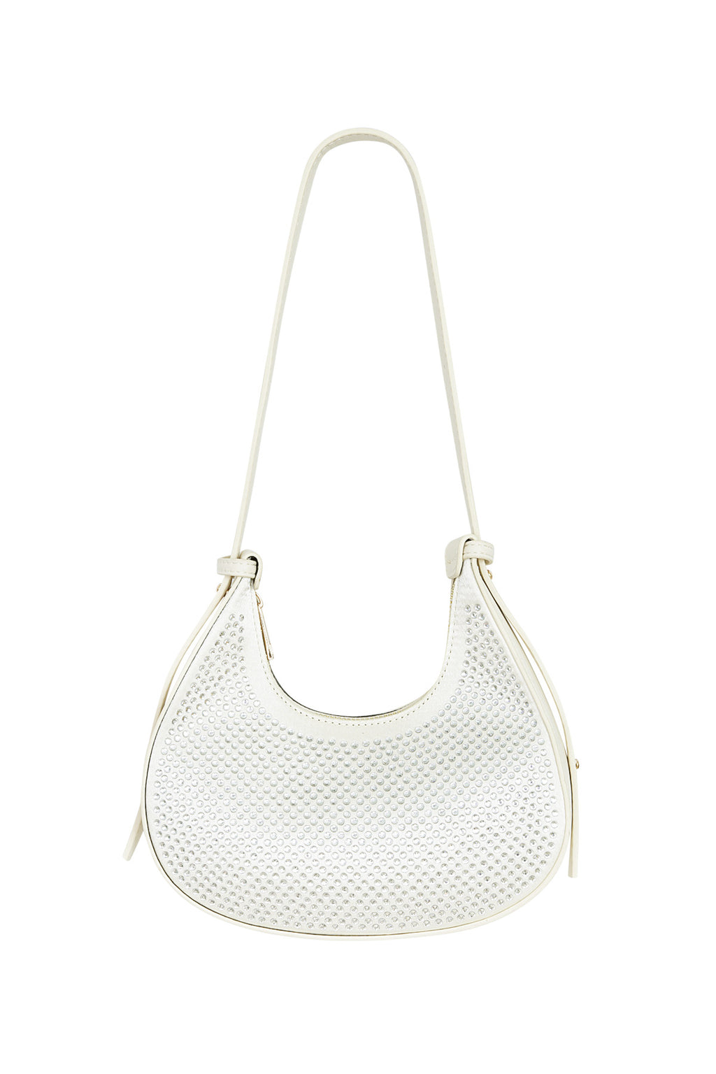 Croissant Bag White Glitters - PU
