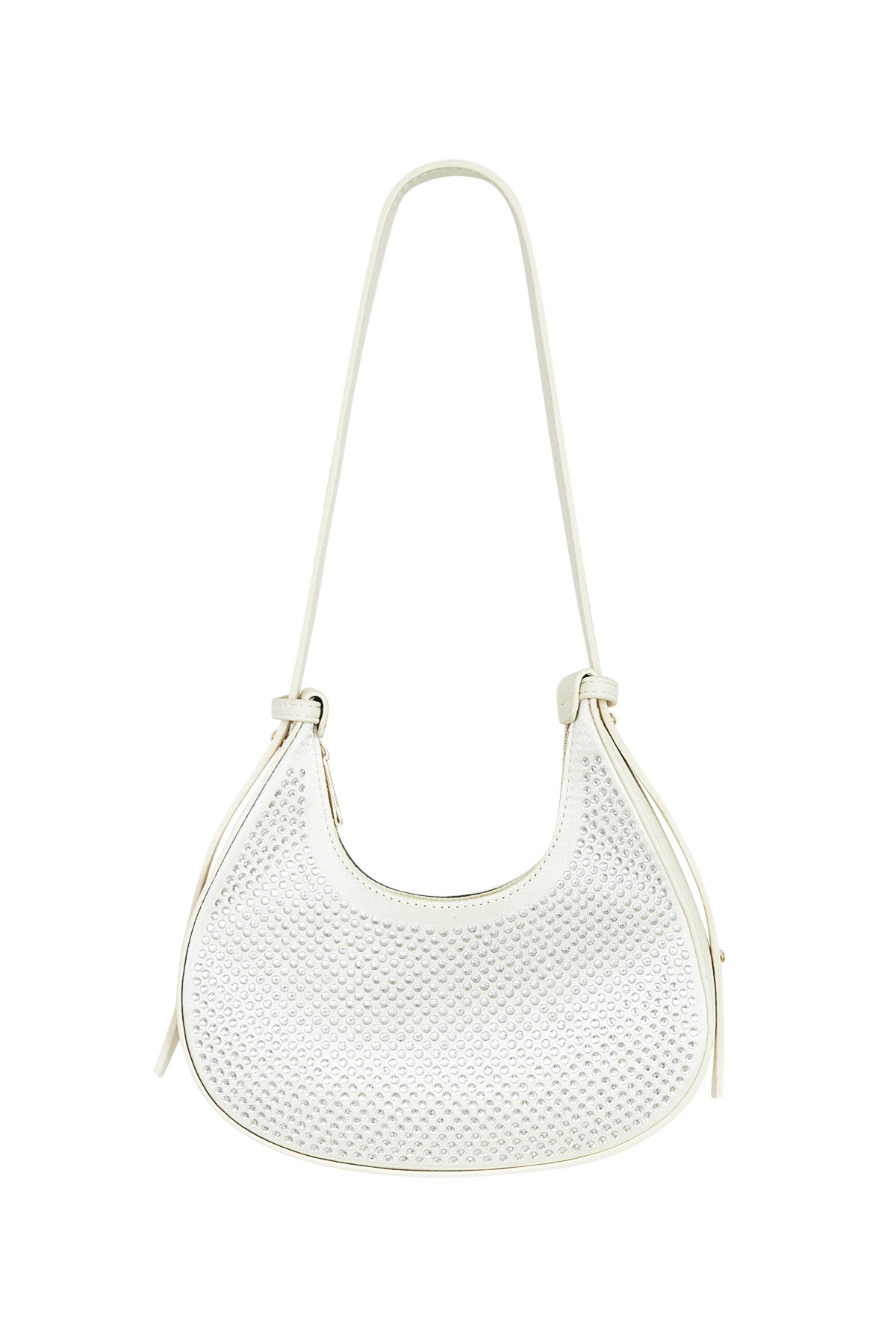 Croissant Bag White Glitters - PU