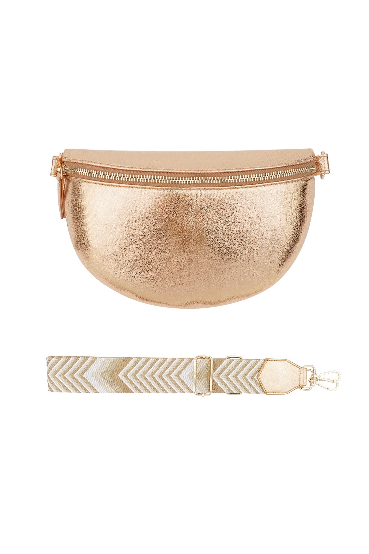 Bronze brilliance shoulder bag - coppery