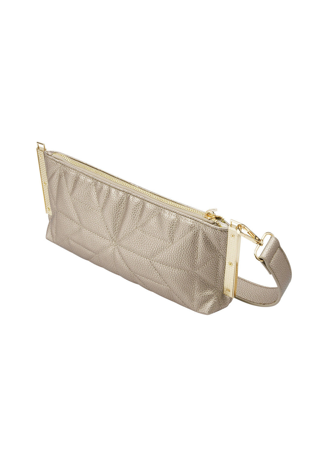 Stitched clutch Gold Color hardware - copper