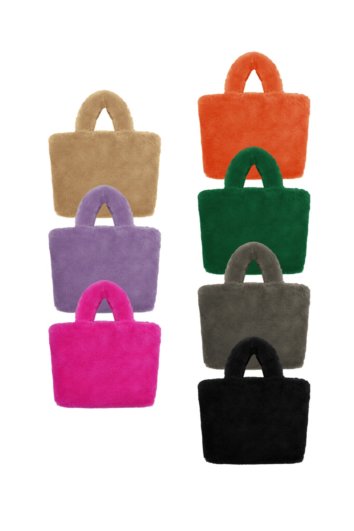 Faux fur city bag small