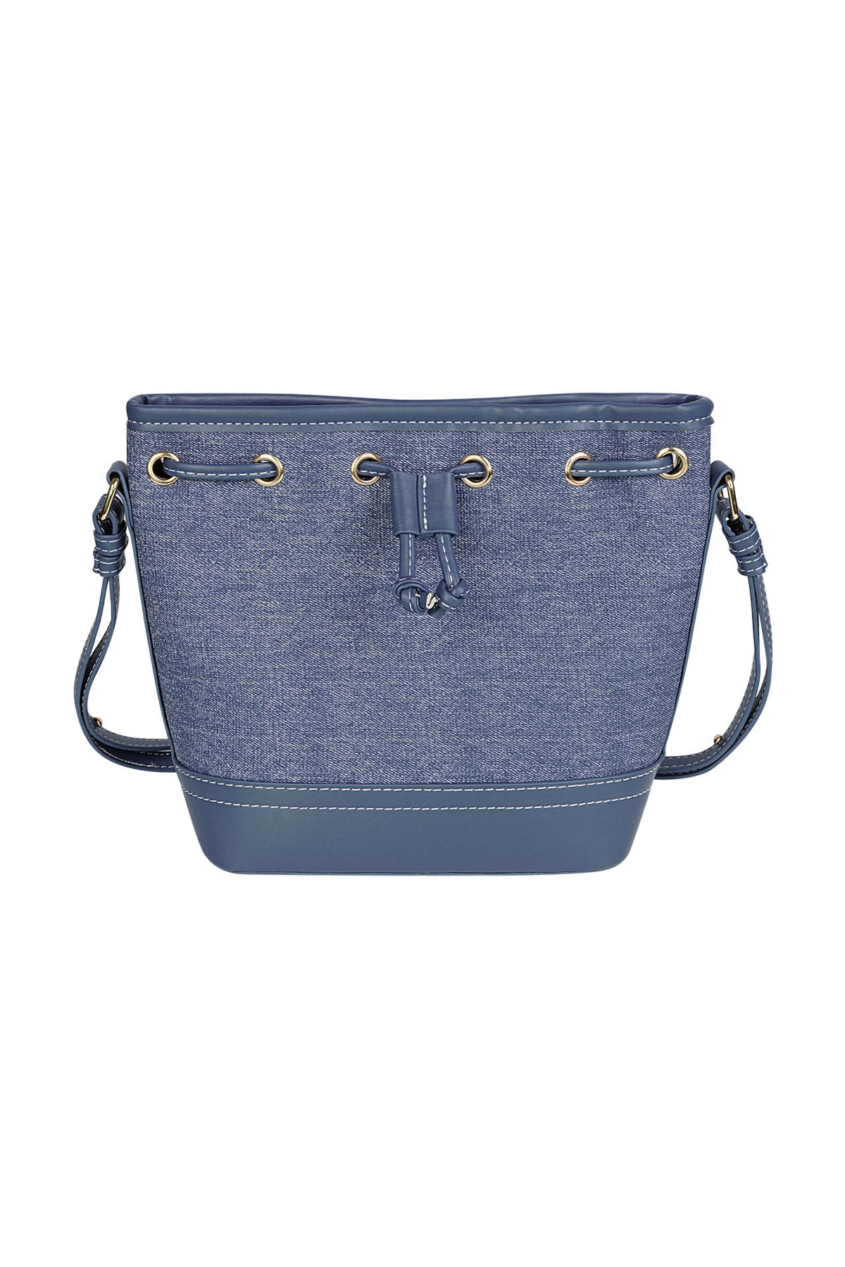 Denim bucket bag