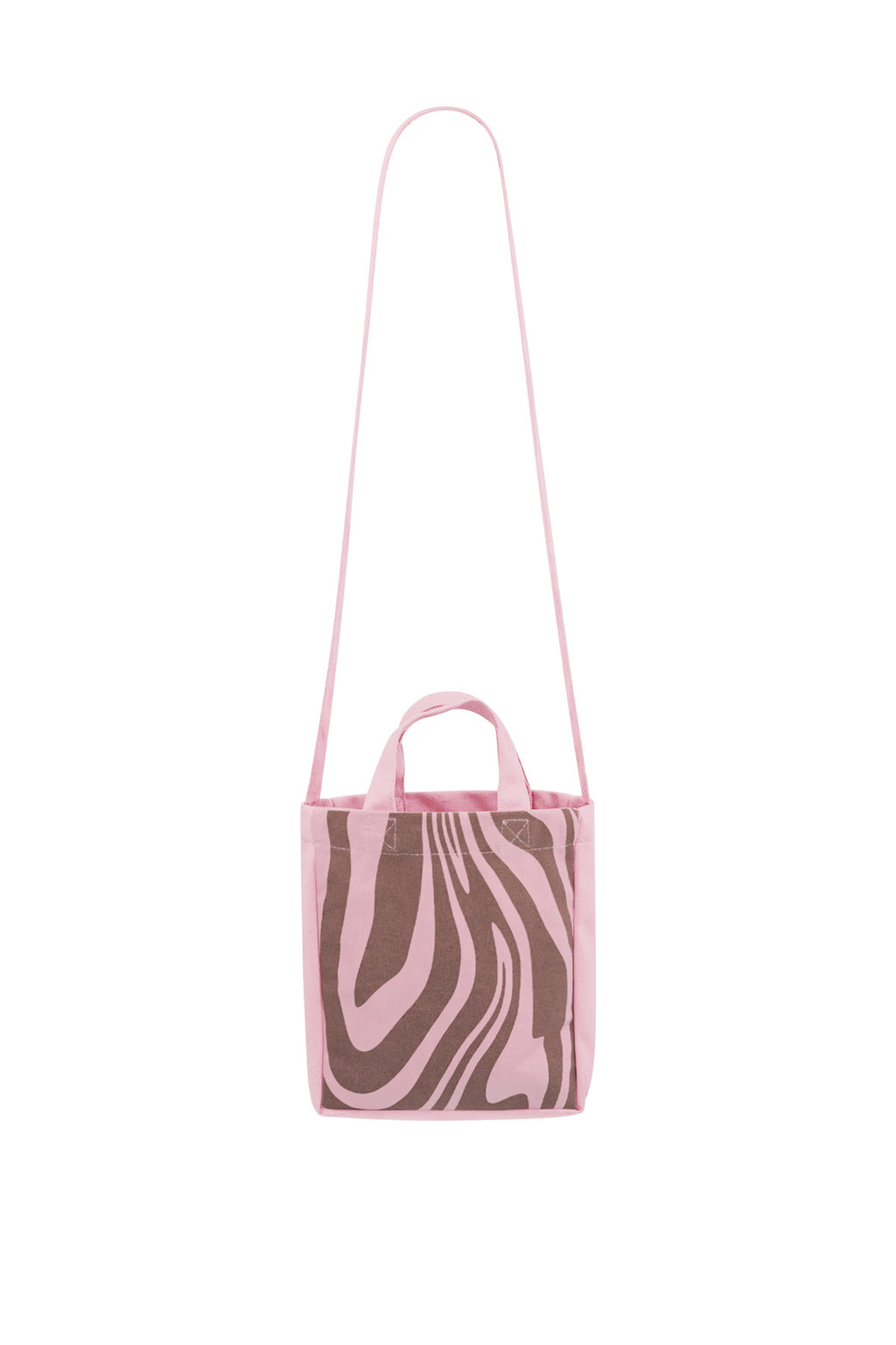 Small canvas bag zebra - pink brown