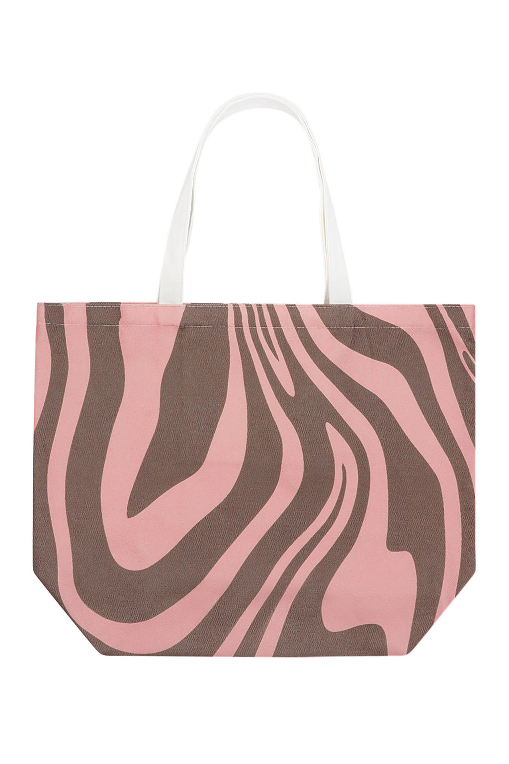 Canvas shopper zebra print - brown pink
