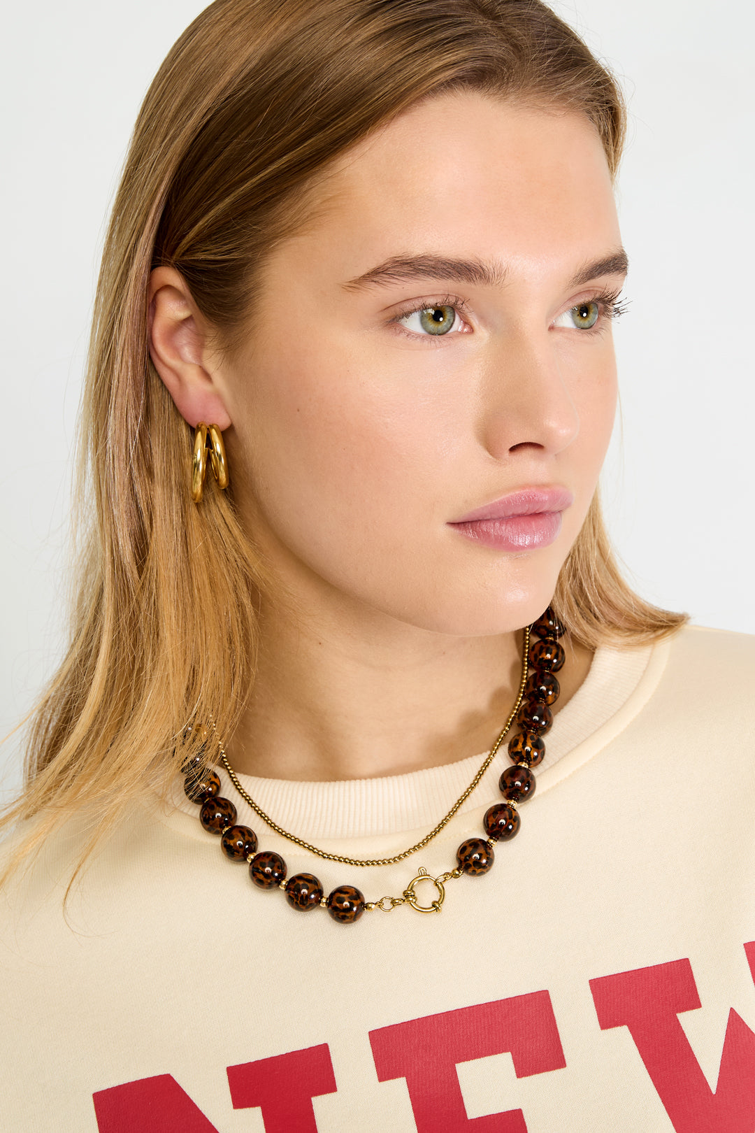 Acrylic Beaded Necklaces Beads Retro Daily Classic Series Women's jewelry-16mm