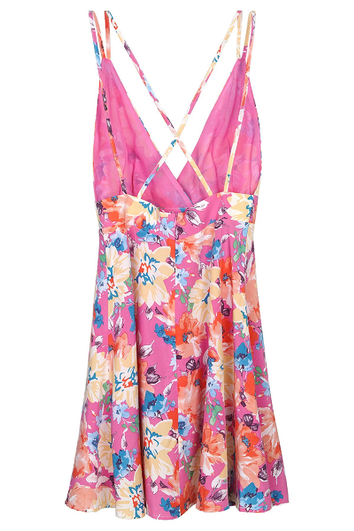 Flower sundress Pink Multi XS