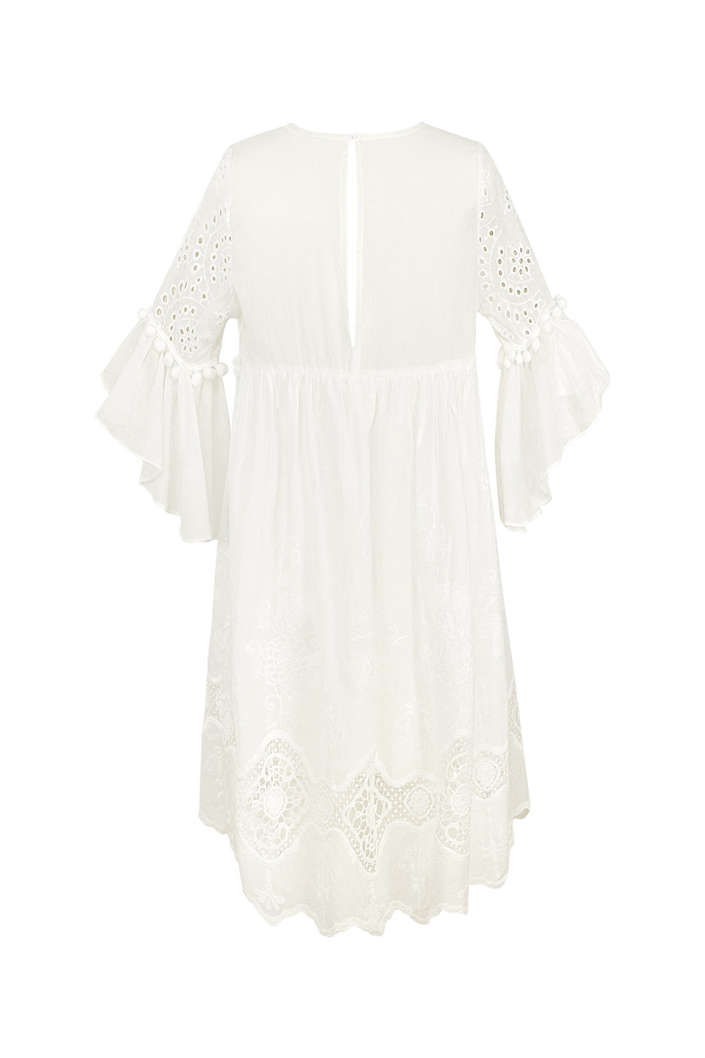 Dress embroidered details white