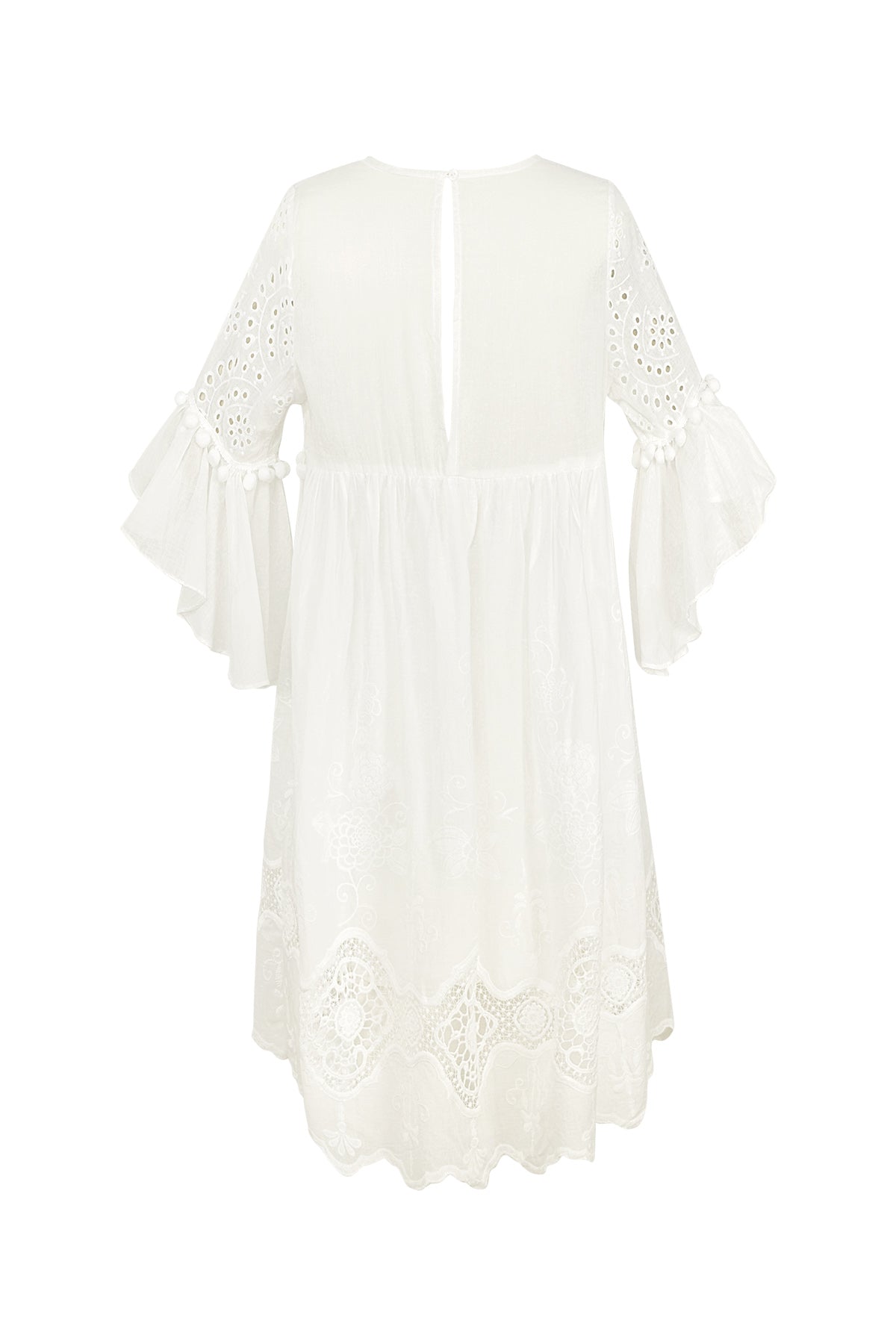 Dress embroidered details white