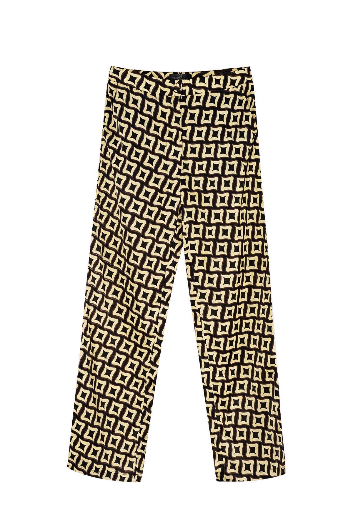 Pants retro print black