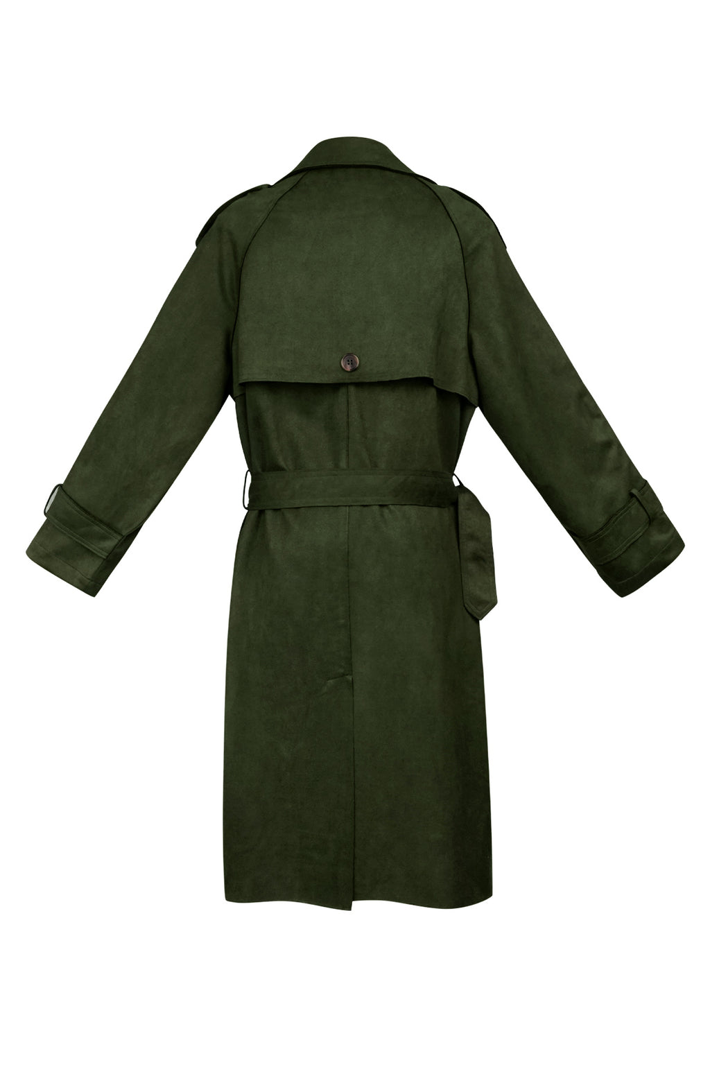 Classic trench coat suede - green S