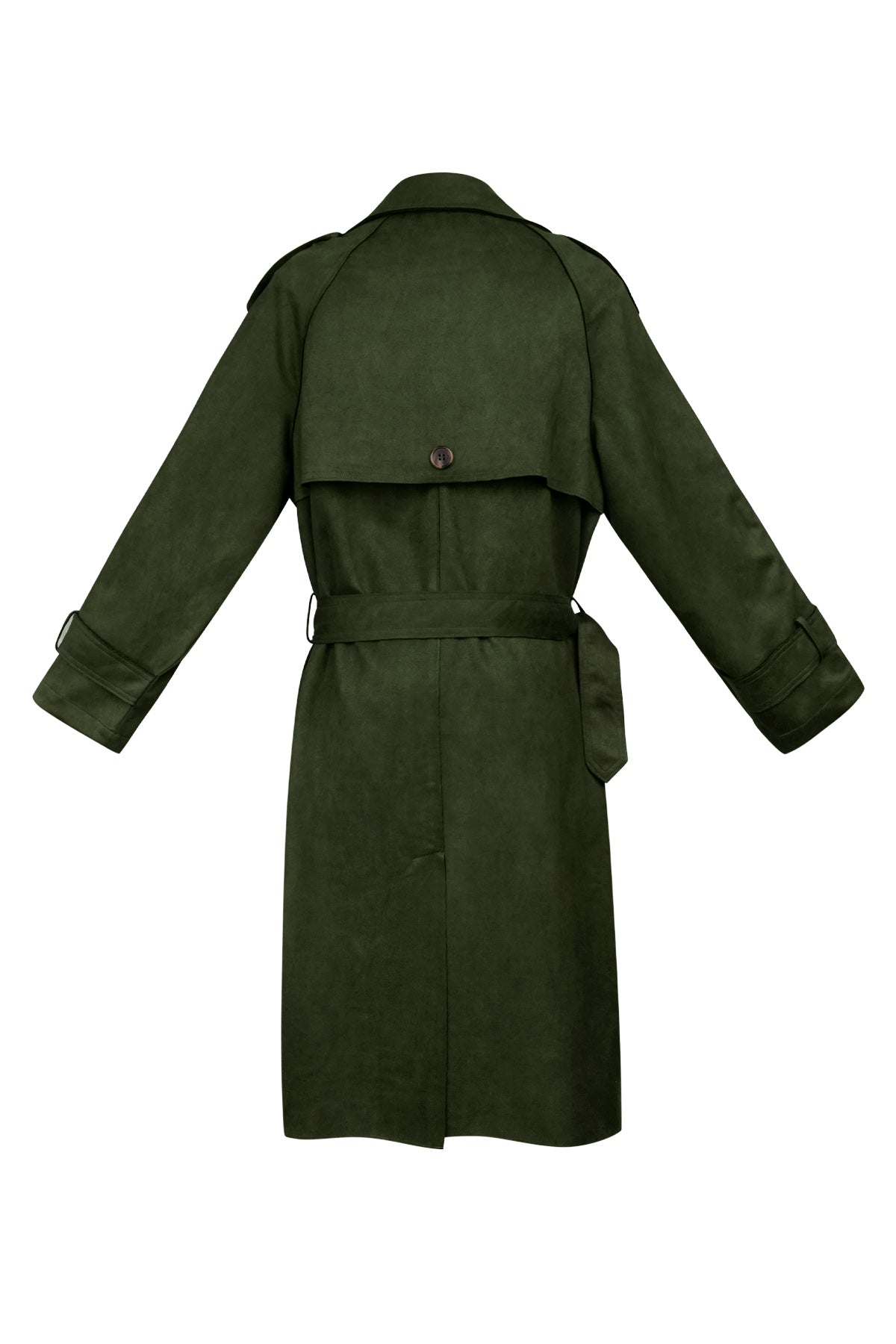 Classic trench coat suede - green S