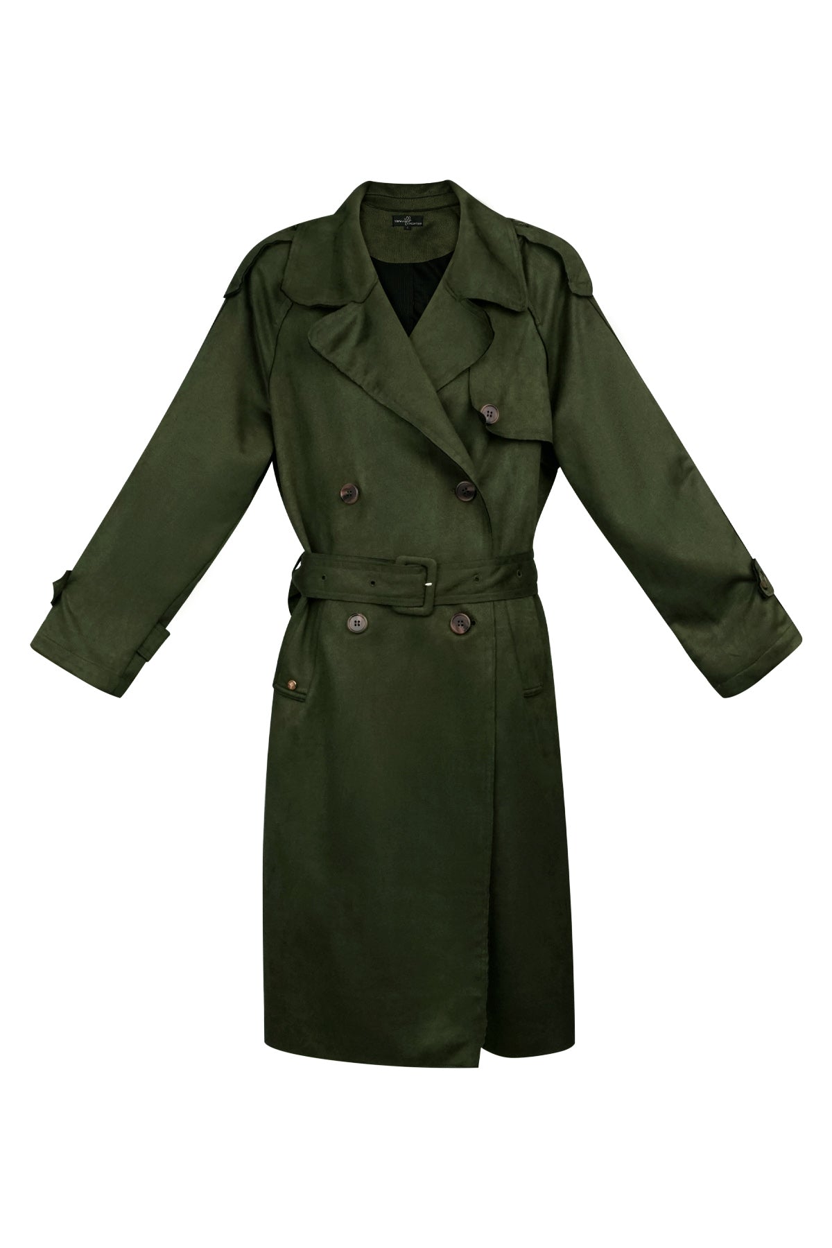 Classic trench coat suede - green S