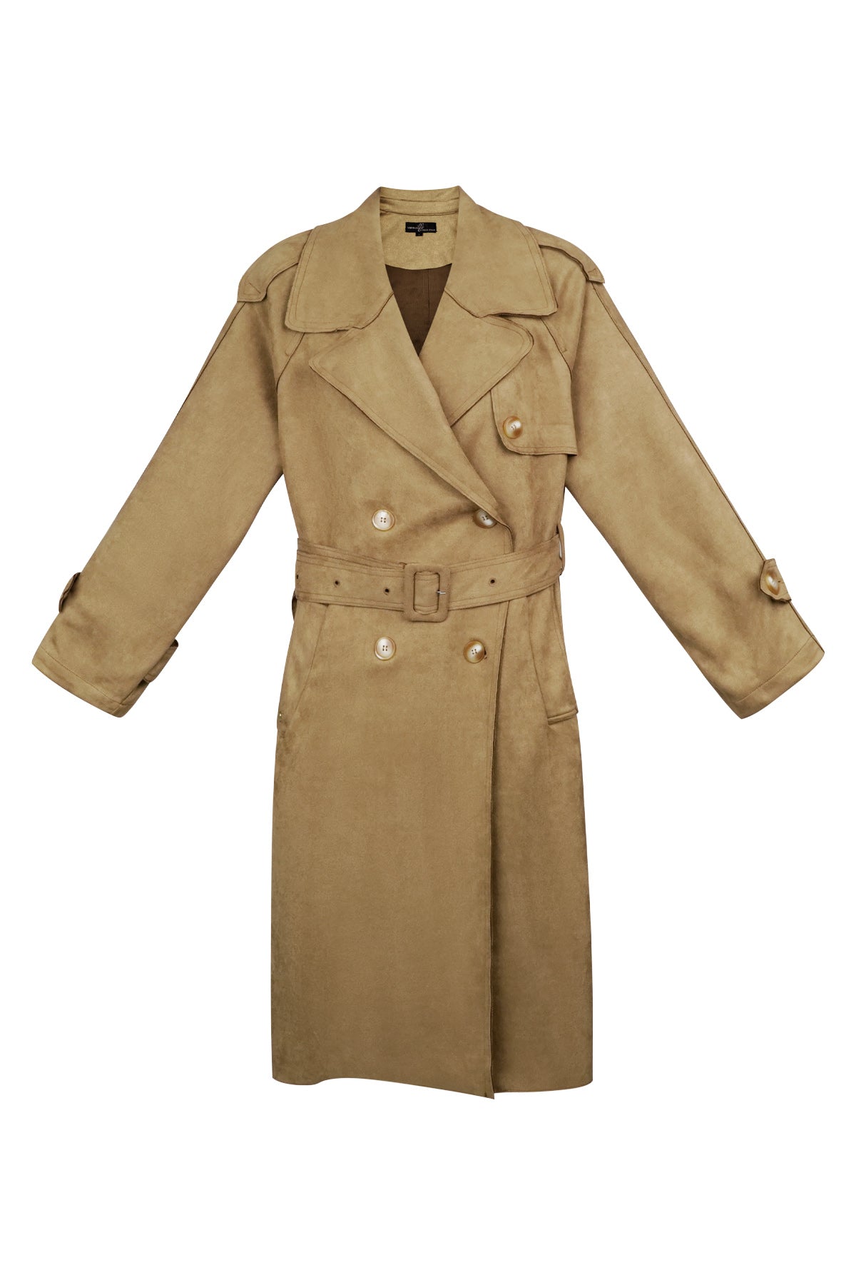 Classic trench coat suede - green S