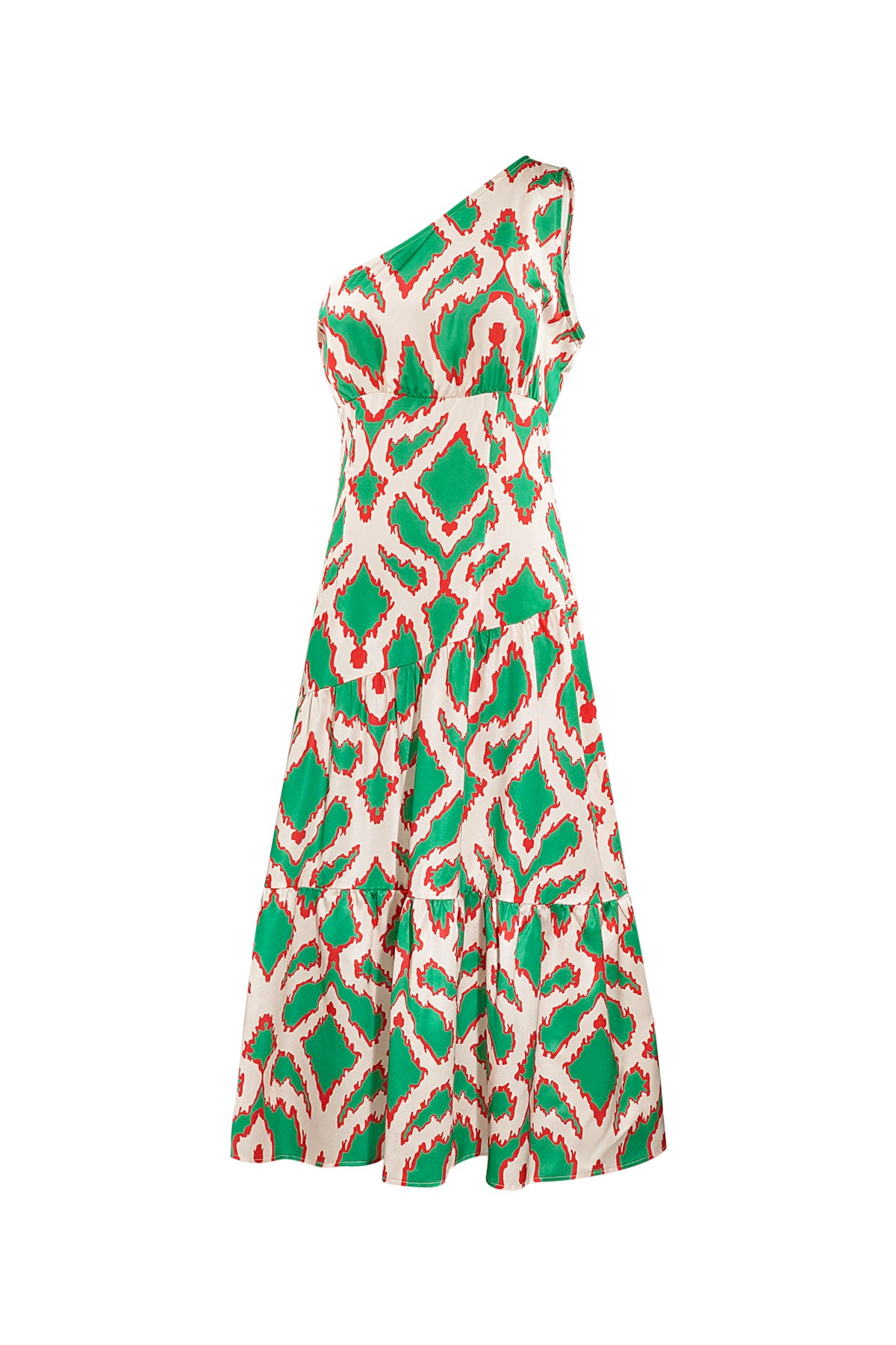 One-shoulder dress tropical bliss